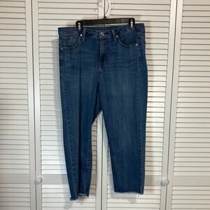 Seven7 Denim Shelby Blue High Rise Straight Capri Jeans Women 12